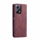 For Xiaomi Redmi Note 12 5G / Poco X5 CaseMe 013 Multifunctional Horizontal Flip Leather Phone Case(Wine Red) - 3