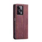For Xiaomi Redmi Note 12 Pro+ 5G CaseMe 013 Multifunctional Horizontal Flip Leather Phone Case(Wine Red) - 3