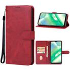 For Realme C33 2023 Leather Phone Case(Red) - 1
