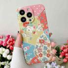 For iPhone 14 Water Sticker Flower Pattern PC Phone Case(Irregular Background Rose) - 1