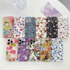 For iPhone 13 Pro Max Water Sticker Flower Pattern PC Phone Case(Black Backgroud White Flower) - 2
