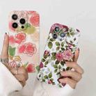 For iPhone 12 Pro Max Water Sticker Flower Pattern PC Phone Case(Cherry) - 3
