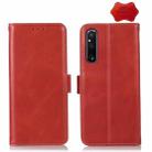 For Sony Xperia 1 V Crazy Horse Top Layer Cowhide Leather Phone Case(Red) - 1