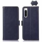 For Sony Xperia 10 V Crazy Horse Top Layer Cowhide Leather Phone Case(Blue) - 1