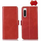 For Sony Xperia 10 V Crazy Horse Top Layer Cowhide Leather Phone Case(Red) - 1