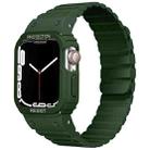 Silicone Integrated Frame Watch Band For Apple Watch Series 8&7 41mm / SE 2&6&SE&5&4 40mm(Green) - 1