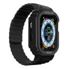 Silicone Integrated Frame Watch Band For Apple Watch Ultra 49mm(Black) - 1