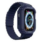 Silicone Integrated Frame Watch Band For Apple Watch Ultra 49mm(Midnight Blue) - 1