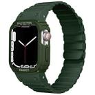 Silicone Integrated Frame Watch Band For Apple Watch Series 8&7 45mm / SE 2&6&SE&5&4 44mm(Green) - 1