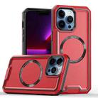 For iPhone 14 Plus Armour Two-color MagSafe Magnetic TPU + PC Phone Case(Red) - 1