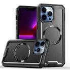 For iPhone 11 Pro Max Armour Two-color MagSafe Magnetic TPU + PC Phone Case(Black) - 1
