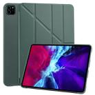 For iPad Pro 11 (2020) Multi-folding Horizontal Flip PU Leather + Shockproof Honeycomb TPU Tablet Case with Holder(Green) - 1