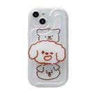 For iPhone X / XS Airbag Frame Three Bears Phone Case with Holder - 1