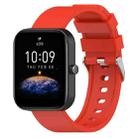 For OnePlus Nord Steps Style Silicone Watch Band(Red) - 1