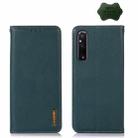 For Sony Xperia 1 V KHAZNEH Nappa Top Layer Cowhide Leather Phone Case(Green) - 1