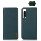 For Sony Xperia 10 V KHAZNEH Nappa Top Layer Cowhide Leather Phone Case(Green) - 1