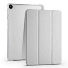 For Huawei MatePad SE 3-folding Transparent TPU Smart Leather Tablet Case with Pen Slot(Grey) - 1