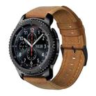 For Samsung Gear S3 Oil Wax Genuine Leather Watch Band(Yellow Brown) - 1