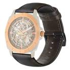 For Fossil Men Sport Oil Wax Genuine Leather Watch Band(Dark Brown) - 1