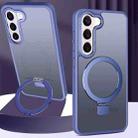 For Samsung Galaxy S23 5G Skin Feel MagSafe Magnetic Holder Phone Case(Sierra Blue) - 1