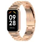 For Redmi Band 2 Three-bead Steel Watch Band(Rose Gold) - 1