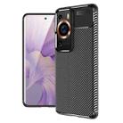 For Huawei P60 Carbon Fiber Texture Shockproof TPU Phone Case(Black) - 1