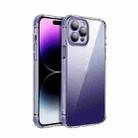For iPhone 14 Pro TPU + Acrylic Ice Shield Series Protective Phone Case(Purple) - 1