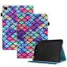 Colored Drawing Stitching Elastic Band Leather Smart Tablet Case For iPad mini 5/4/3/2/1(Wavy Pattern) - 1