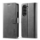 For Samsung Galaxy Z Fold5 5G LC.IMEEKE Calf Texture Leather Phone Case(Grey) - 1