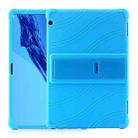 For Huawei MediaPad T5 Tablet PC Silicone Protective Case with Invisible Bracket(Sky Blue) - 1