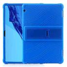 For Huawei MediaPad T5 Tablet PC Silicone Protective Case with Invisible Bracket(Dark Blue) - 1