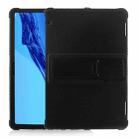 For Huawei MediaPad T5 Tablet PC Silicone Protective Case with Invisible Bracket(Black) - 1