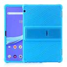 For Lenovo Tab M10 Tablet PC Silicone Protective Case with Invisible Bracket(Sky Blue) - 1