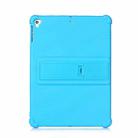 For iPad 6 (9.7 Universal) Tablet PC Silicone Protective Case with Invisible Bracket(Sky Blue) - 3