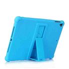 For iPad 6 (9.7 Universal) Tablet PC Silicone Protective Case with Invisible Bracket(Sky Blue) - 4