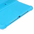 For iPad 6 (9.7 Universal) Tablet PC Silicone Protective Case with Invisible Bracket(Sky Blue) - 6