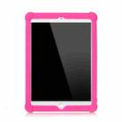 For iPad 6 (9.7 Universal) Tablet PC Silicone Protective Case with Invisible Bracket(Rose Red) - 2