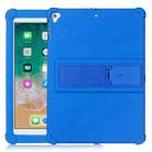 For iPad 6 (9.7 Universal) Tablet PC Silicone Protective Case with Invisible Bracket(Dark Blue) - 1