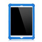 For iPad 6 (9.7 Universal) Tablet PC Silicone Protective Case with Invisible Bracket(Dark Blue) - 2