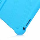 For iPad 6 (9.7 Universal) Tablet PC Silicone Protective Case with Invisible Bracket(Dark Blue) - 7
