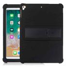 For iPad 6 (9.7 Universal) Tablet PC Silicone Protective Case with Invisible Bracket(Black) - 1
