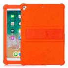 For iPad 6 (9.7 Universal) Tablet PC Silicone Protective Case with Invisible Bracket(Orange) - 1