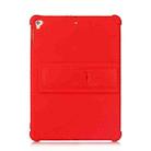 For iPad 6 (9.7 Universal) Tablet PC Silicone Protective Case with Invisible Bracket(Red) - 3