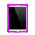 For iPad 6 (9.7 Universal) Tablet PC Silicone Protective Case with Invisible Bracket(Purple) - 2
