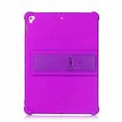 For iPad 6 (9.7 Universal) Tablet PC Silicone Protective Case with Invisible Bracket(Purple) - 3