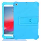 For iPad mini 5 / 4 Tablet PC Silicone Protective Case with Invisible Bracket(Sky Blue) - 1