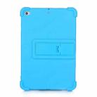For iPad mini 5 / 4 Tablet PC Silicone Protective Case with Invisible Bracket(Sky Blue) - 3