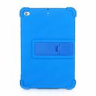 For iPad mini 5 / 4 Tablet PC Silicone Protective Case with Invisible Bracket(Dark Blue) - 3