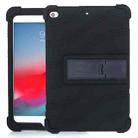 For iPad mini 5 / 4 Tablet PC Silicone Protective Case with Invisible Bracket(Black) - 1