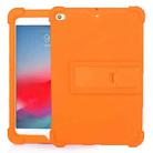 For iPad mini 5 / 4 Tablet PC Silicone Protective Case with Invisible Bracket(Orange) - 1